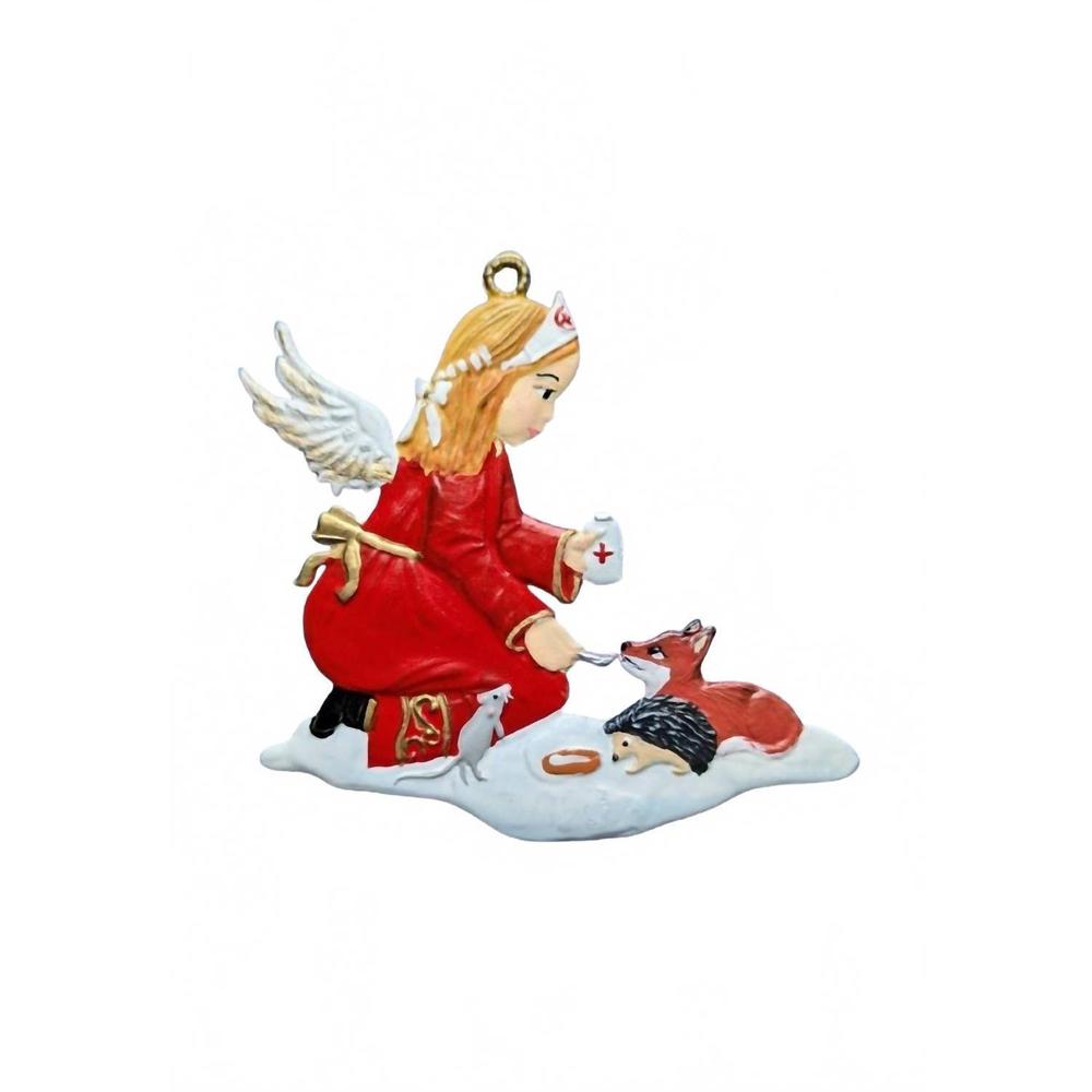 NEW WILHELM SCHWEIZER caregiver nurse angel ornament in multicolor